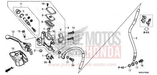 MAITRE-CYLINDRE DE FREIN AVANT CYLINDRE CRF450LL de 2020